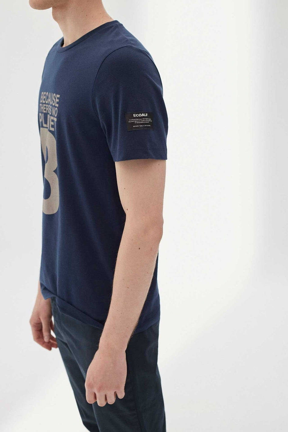 T-shirt imprimé bleu marine en polyester et coton recyclés - Natal Great B