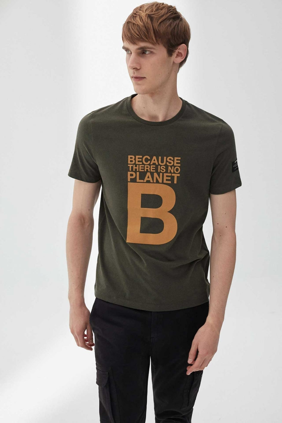 T-shirt imprimé vert en polyester et coton recyclé - Natal Great B