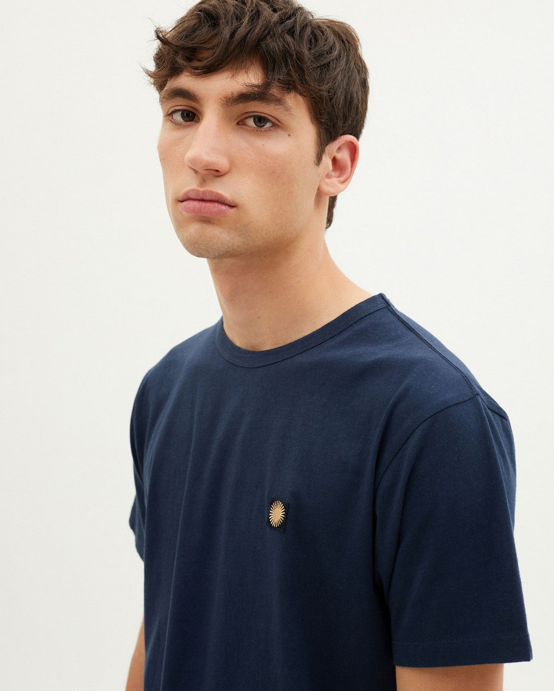 T-shirt marine en coton bio - CURRY SOL NAVY T-SHIRT