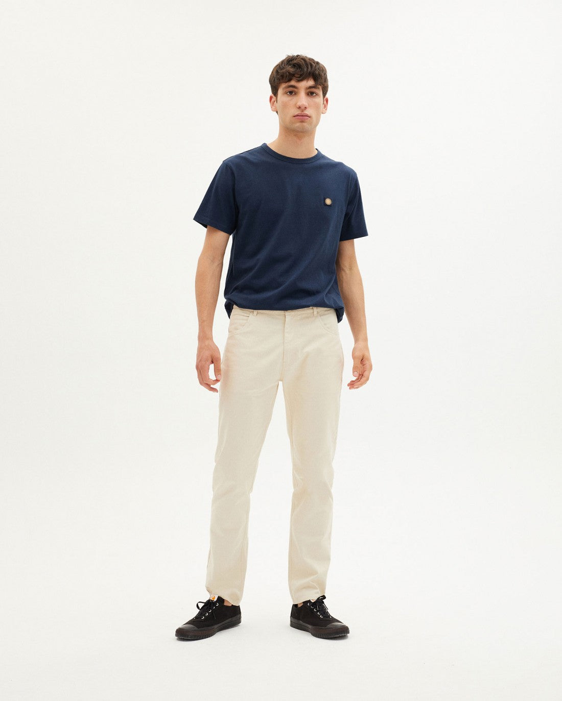T-shirt marine en coton bio - CURRY SOL NAVY T-SHIRT
