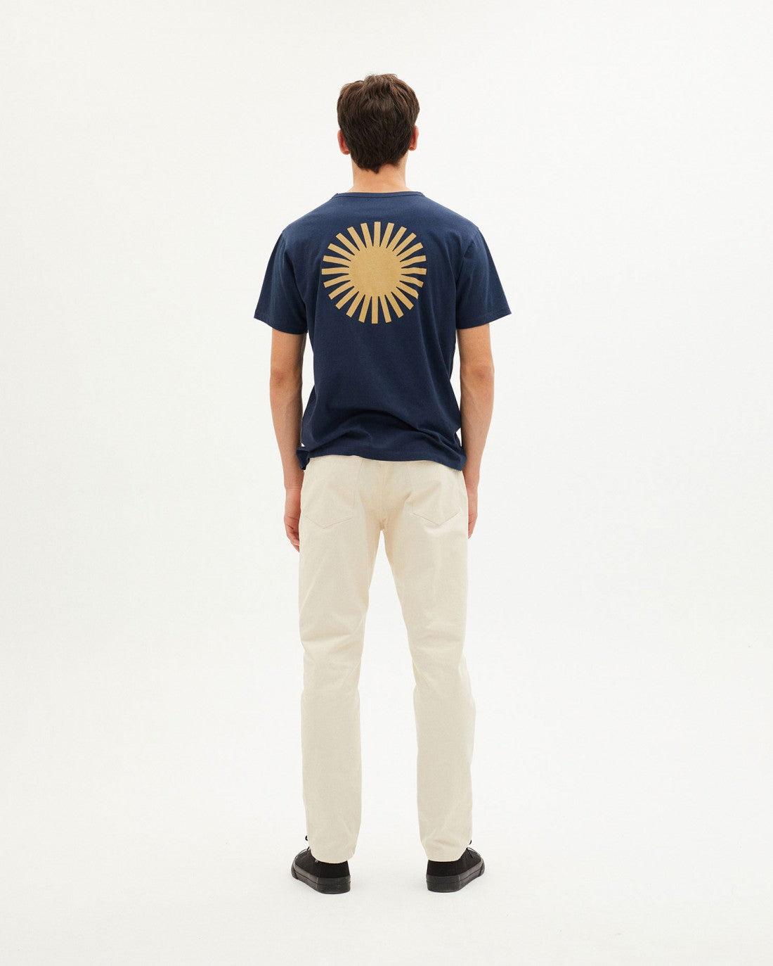 T-shirt marine en coton bio - CURRY SOL NAVY T-SHIRT