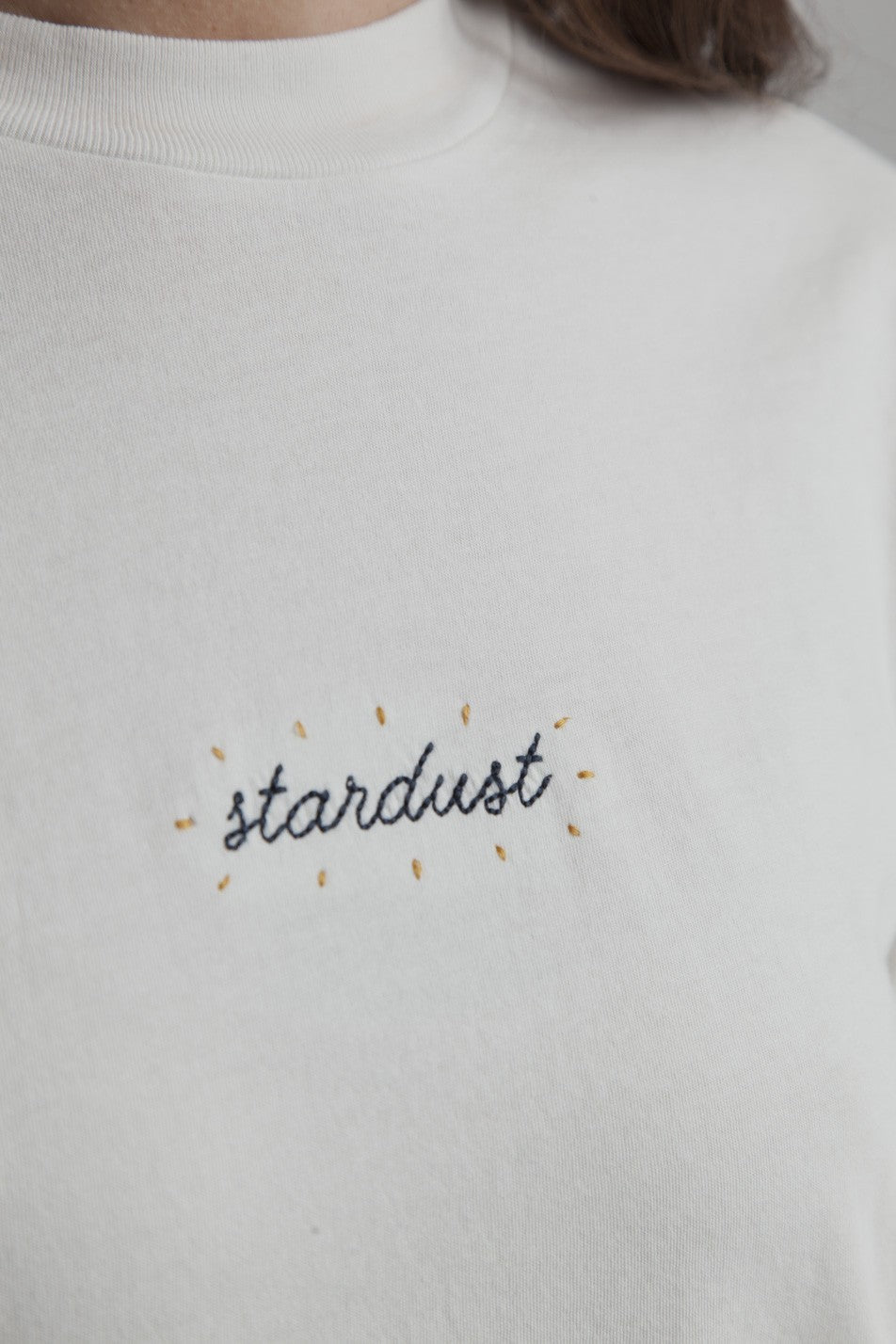 T-shirt blanc en coton bio - stardust