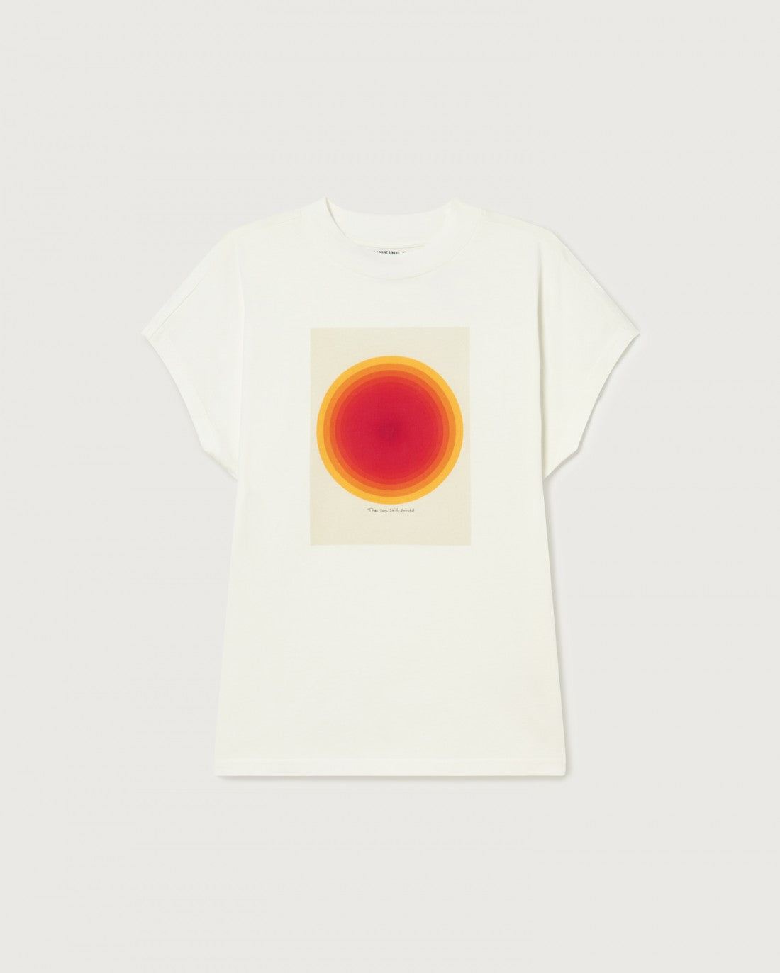T-shirt blanc imprimé en coton bio - SUN SHINES T-SHIRT snow white