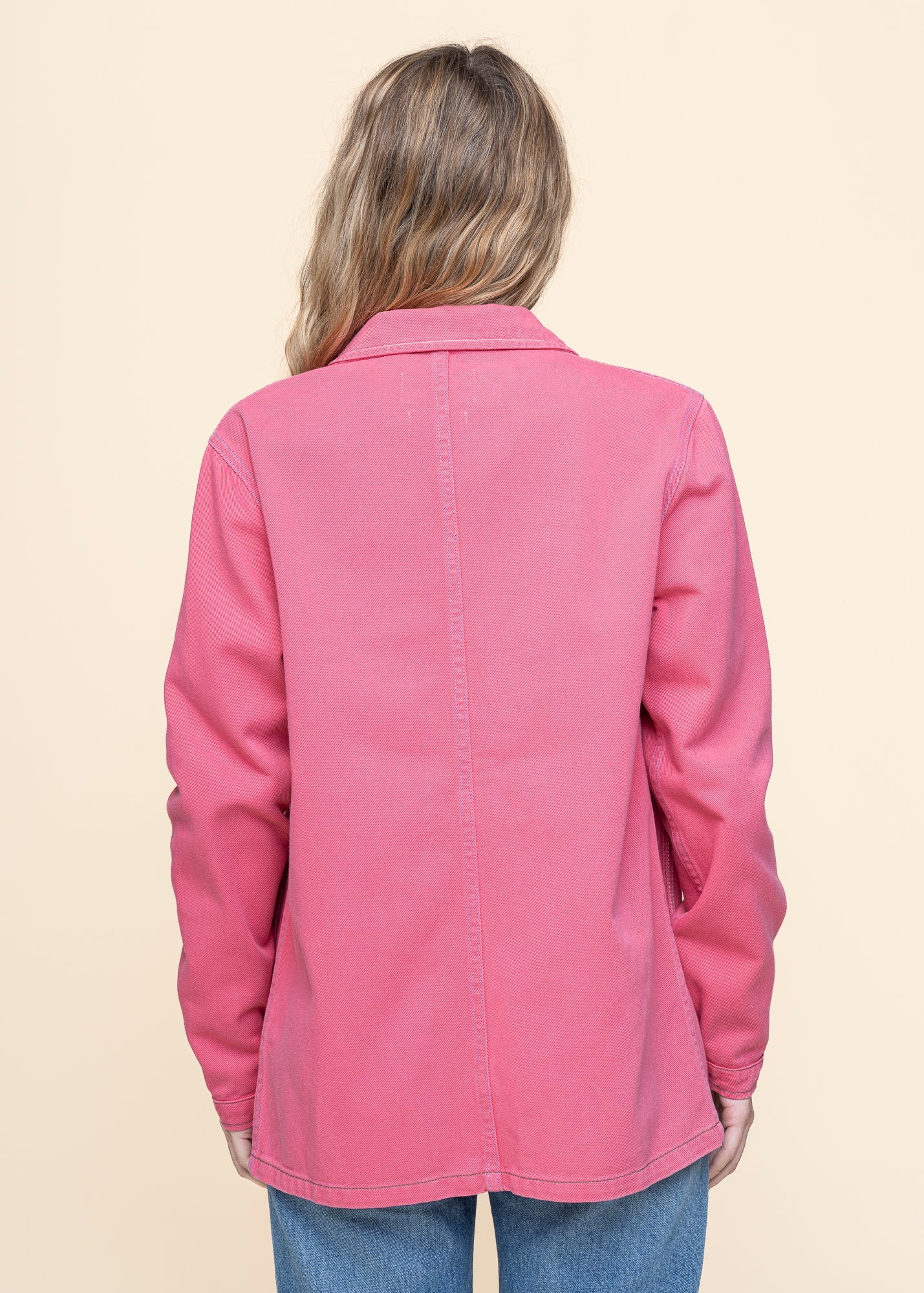 Veste en coton bio | rose "Revivre - framboise"