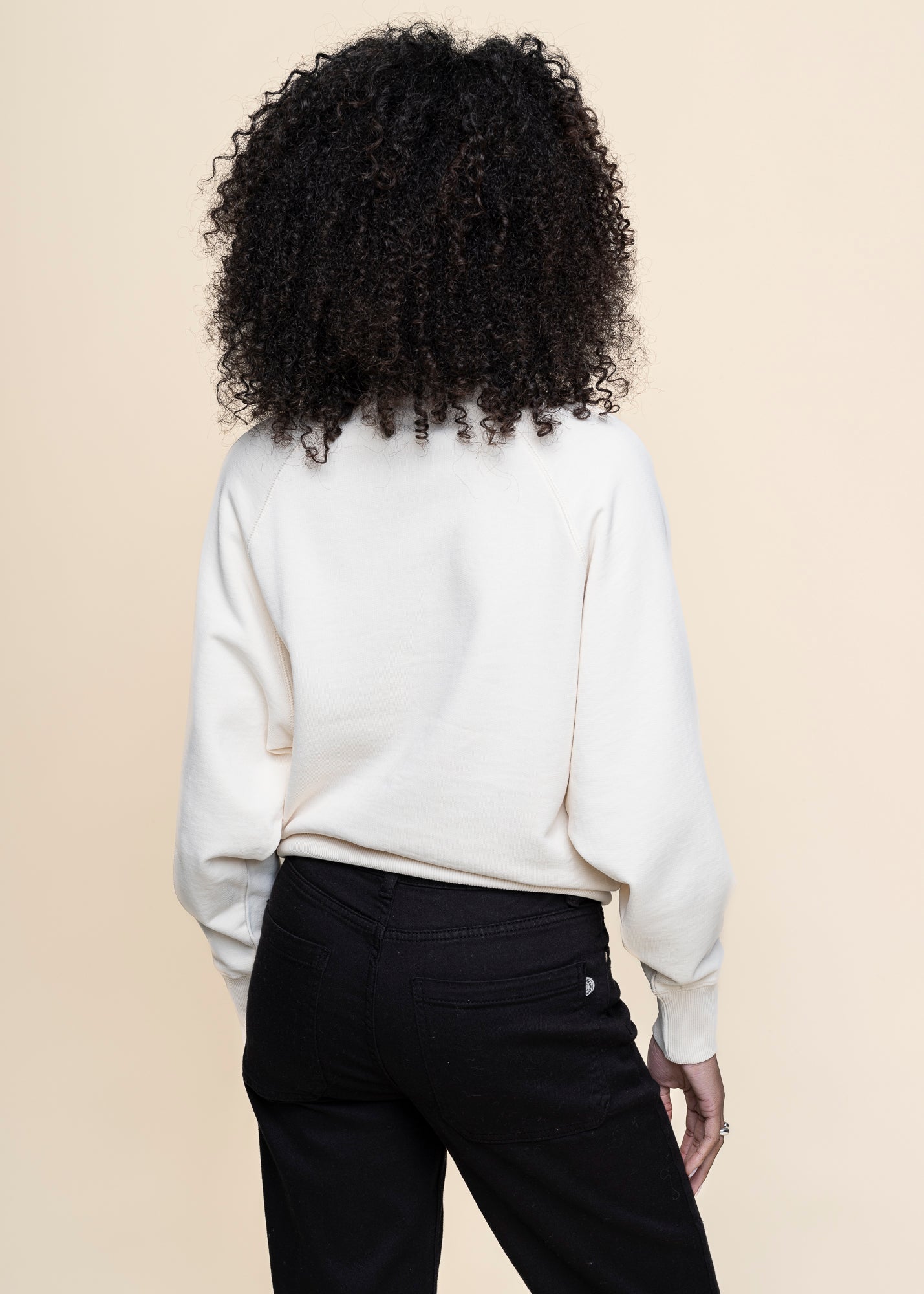 Sweat en coton biologique | blanc "love heart bonnie sweatshirt - white"