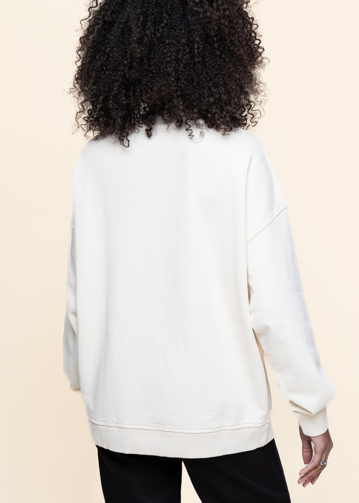 Sweat en coton bio | écru "blurry flower jimena sweatshirt "