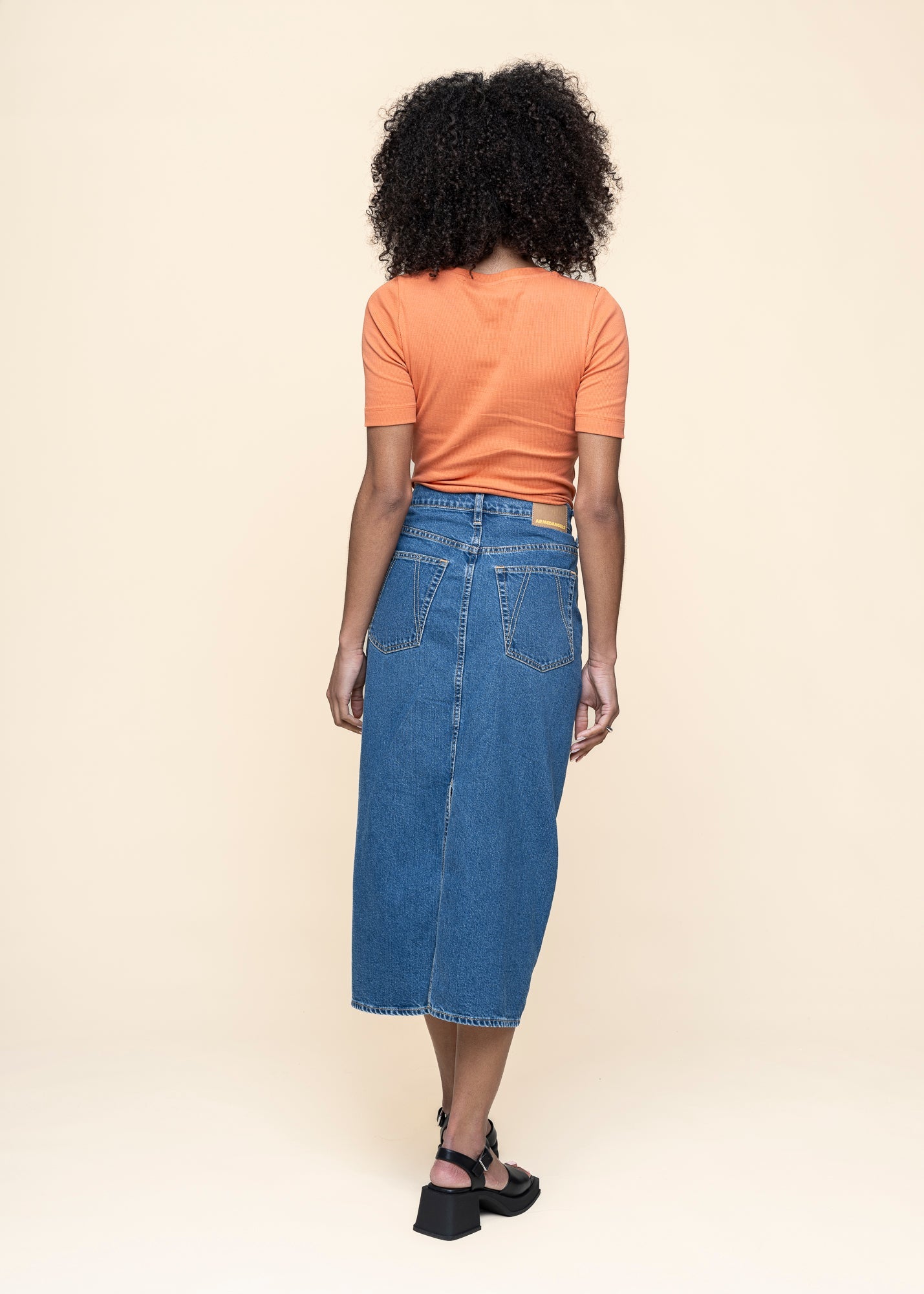 Jupe longue jean en coton bio | bleu "kaalyke - daydream"