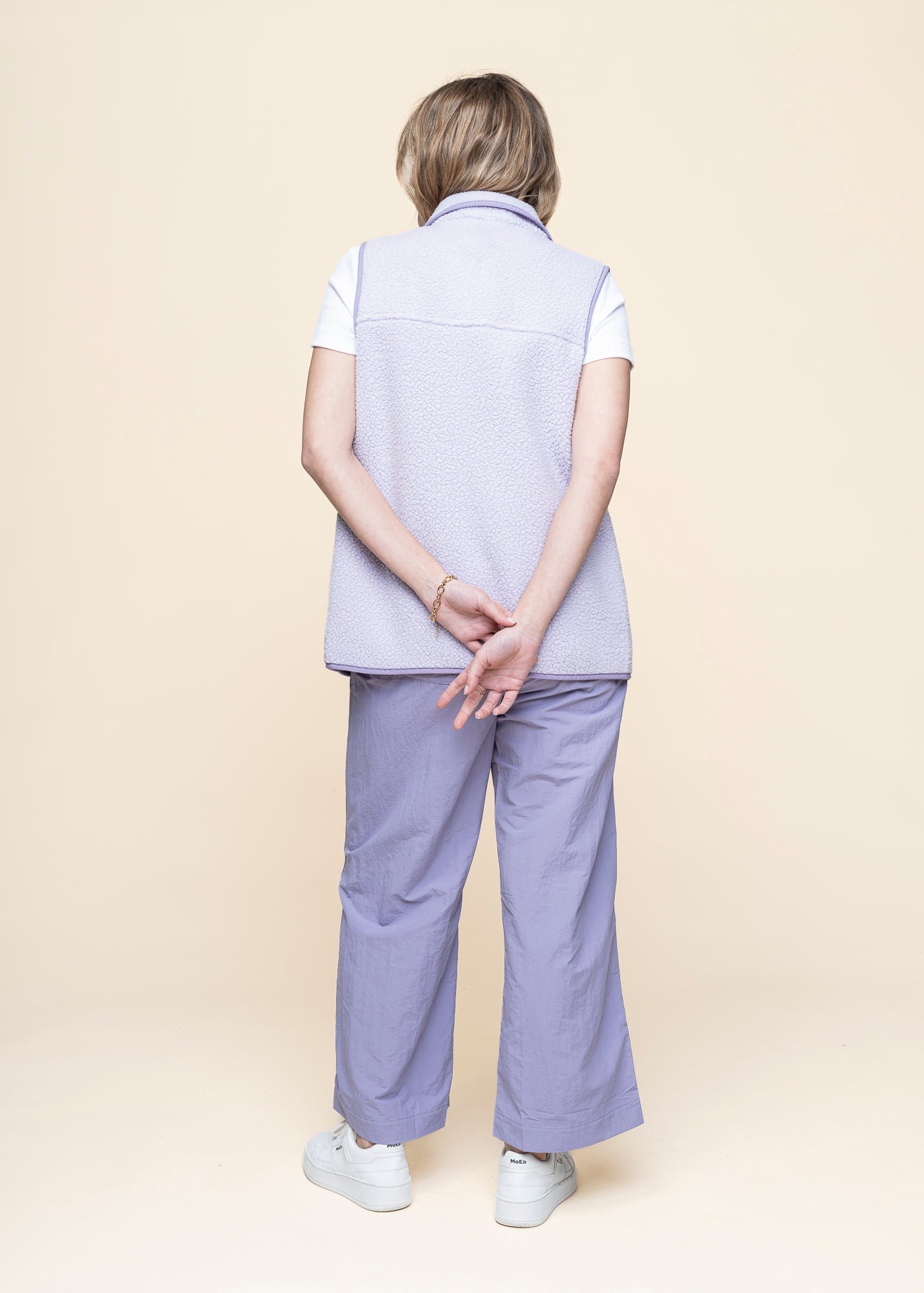 Veste sans manches en matière recyclée | violet "w's retro pile vest - foxglove purple"