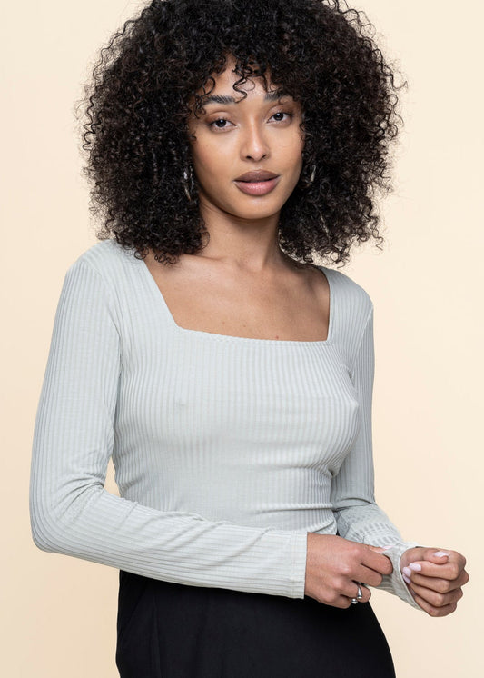 Top manches longues en tencel| blanc "fria - vintage lace"