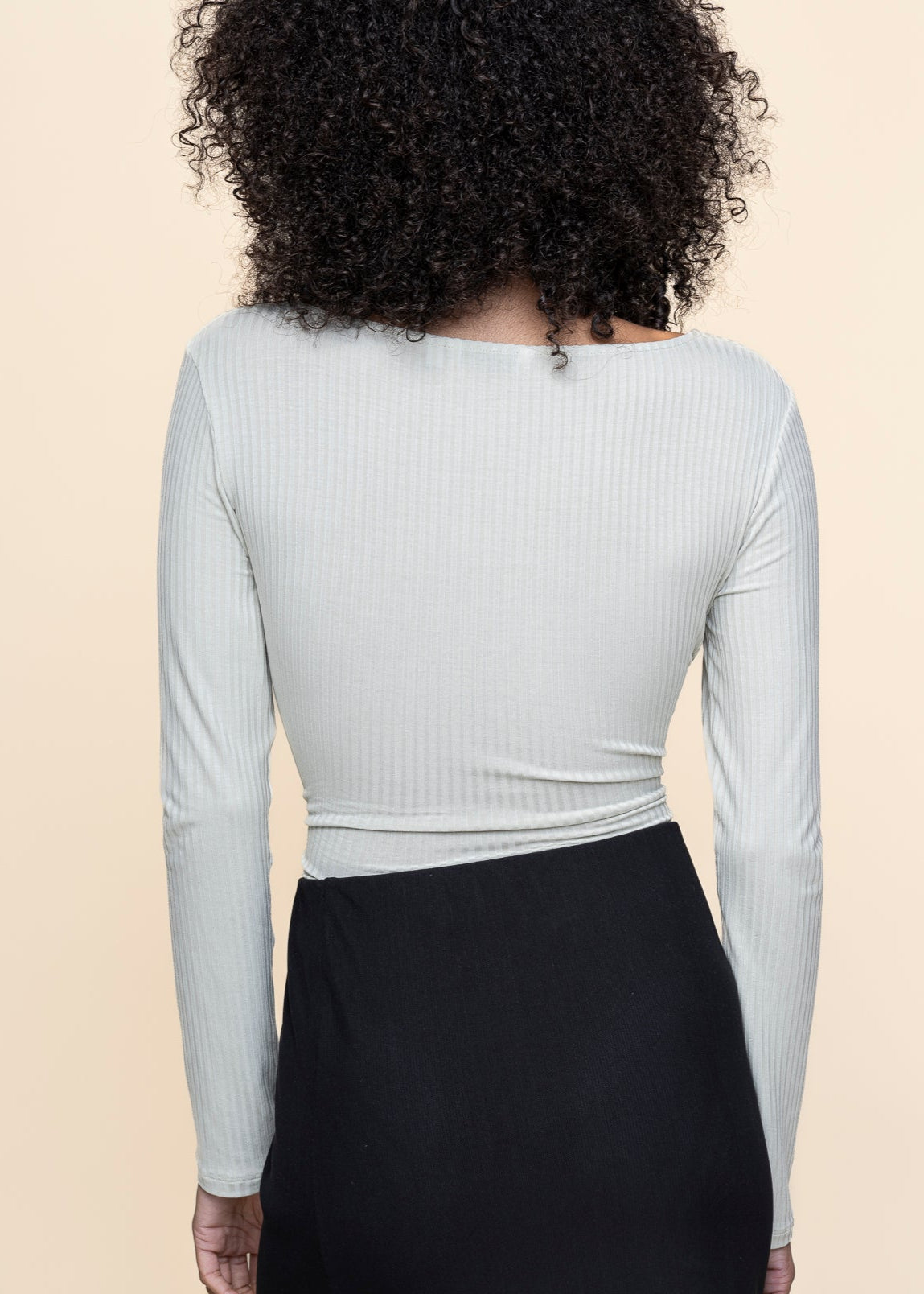 Top manches longues en tencel| blanc "fria - vintage lace"
