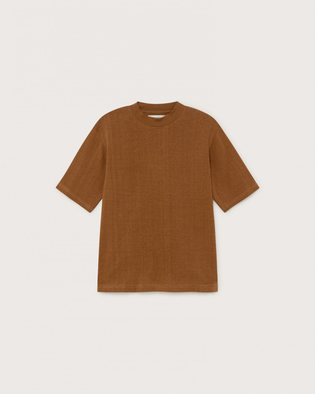 T-shirt ample camel en chanvre et coton bio - Aidin