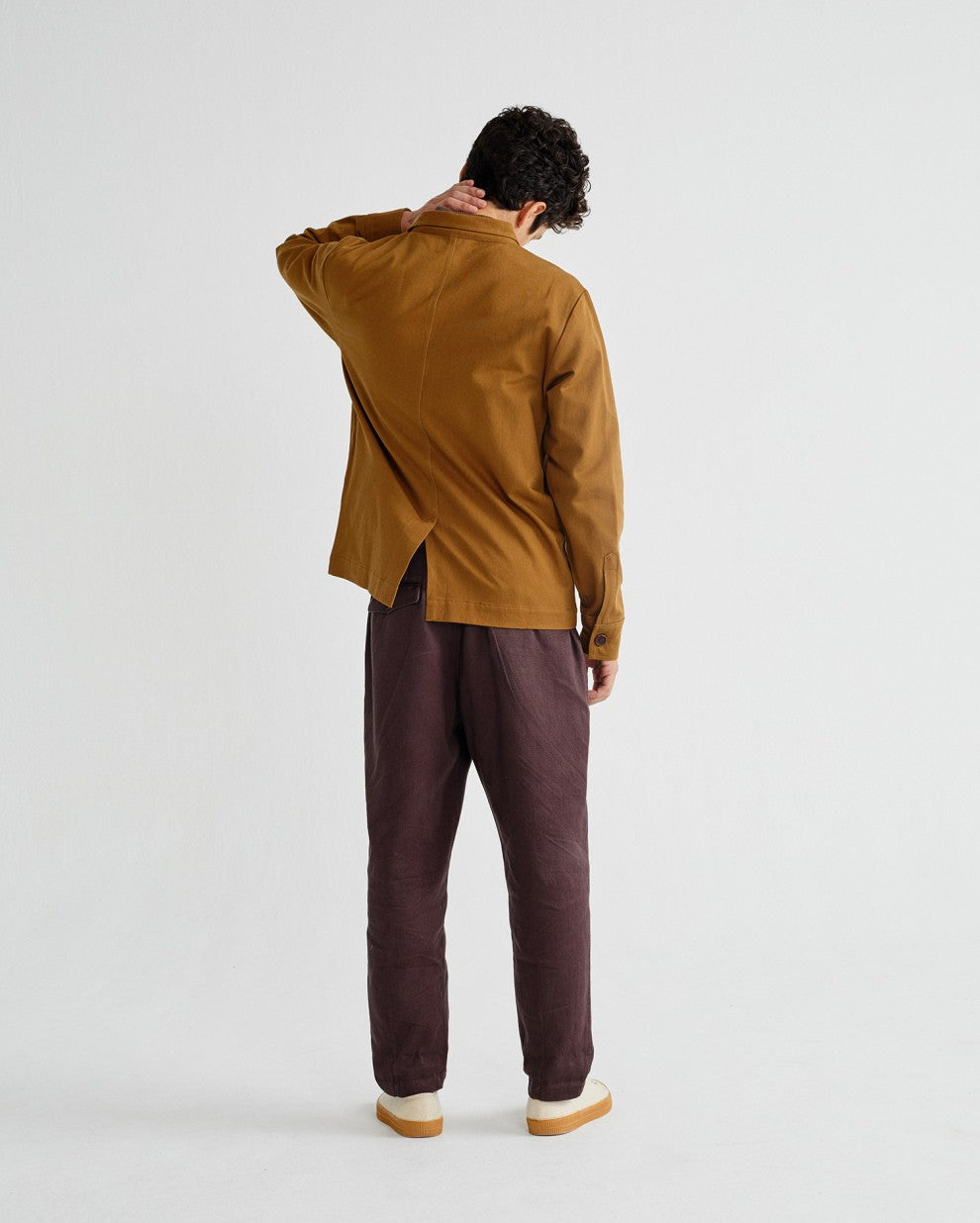 Veste camel en coton bio - James