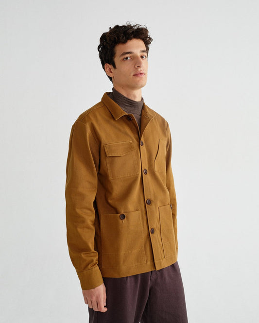 Veste camel en coton bio - James