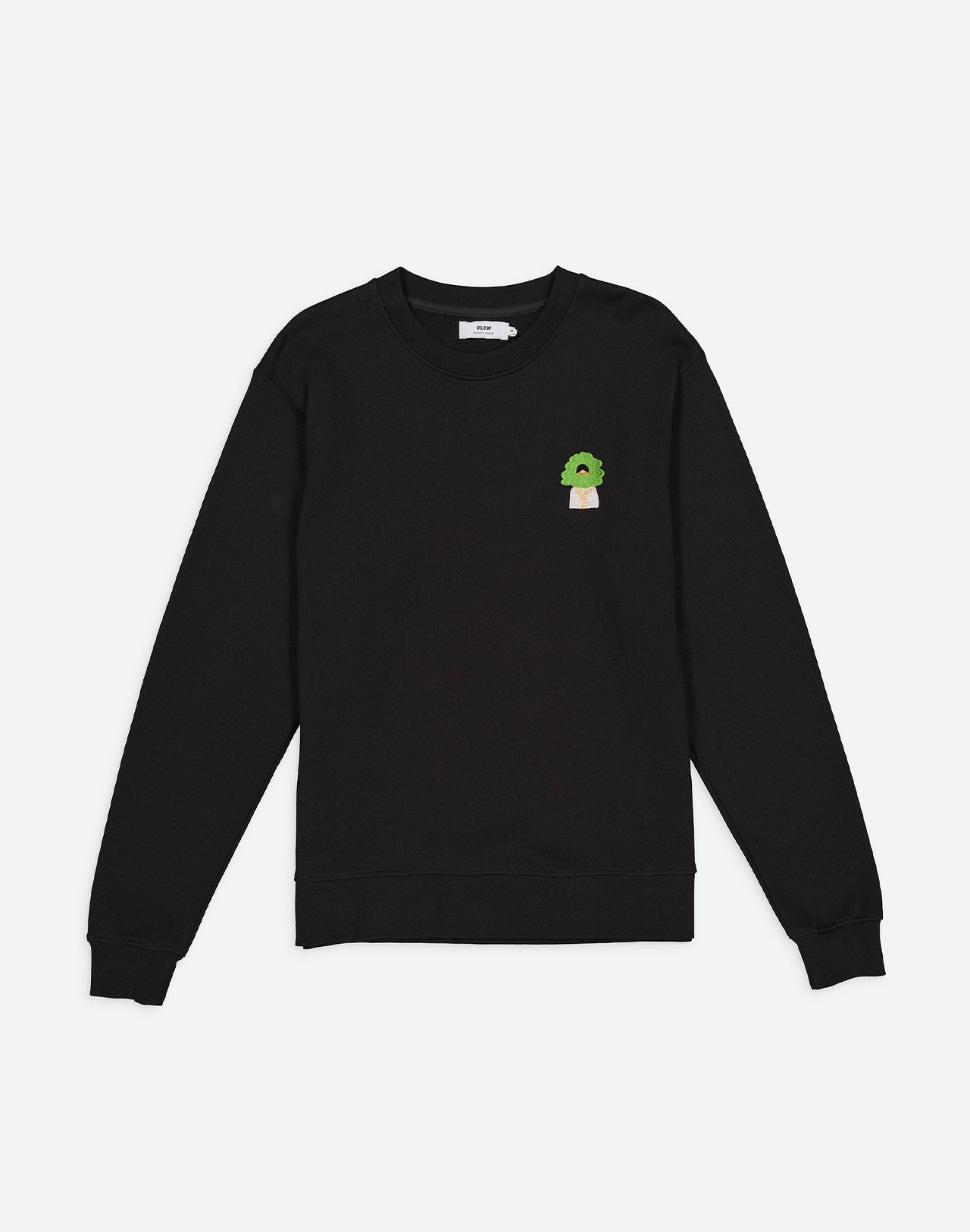 Sweat en coton bio | noir "green head noir carbone"