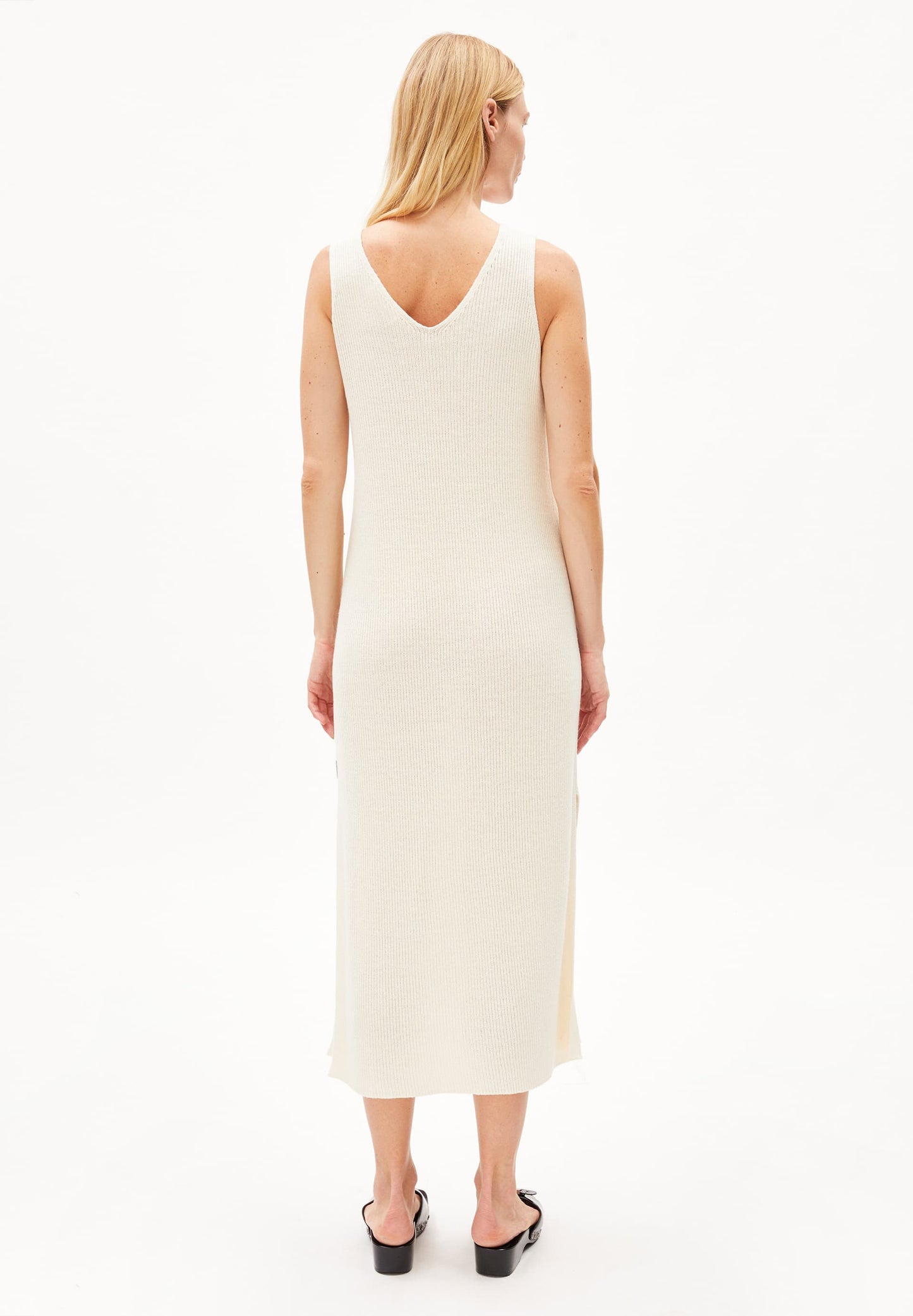Robe longue en matières recyclées | Écru "caroliniaa lino off white"
