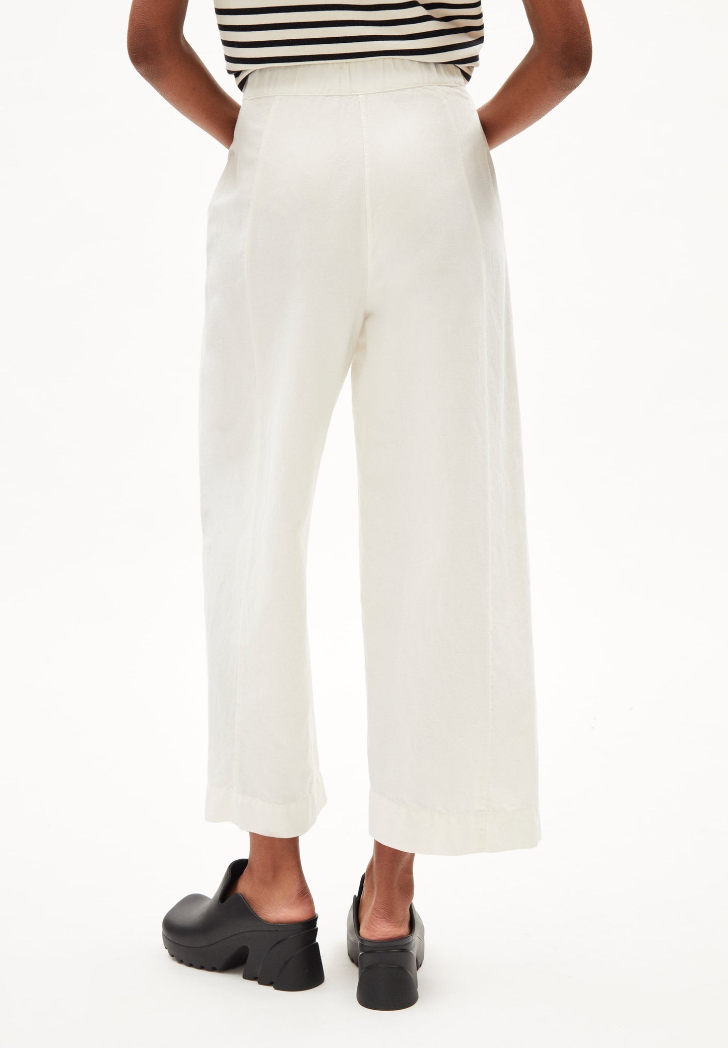 Pantalon blanc en lin, coton bio et recyclé - carunaa lino off white