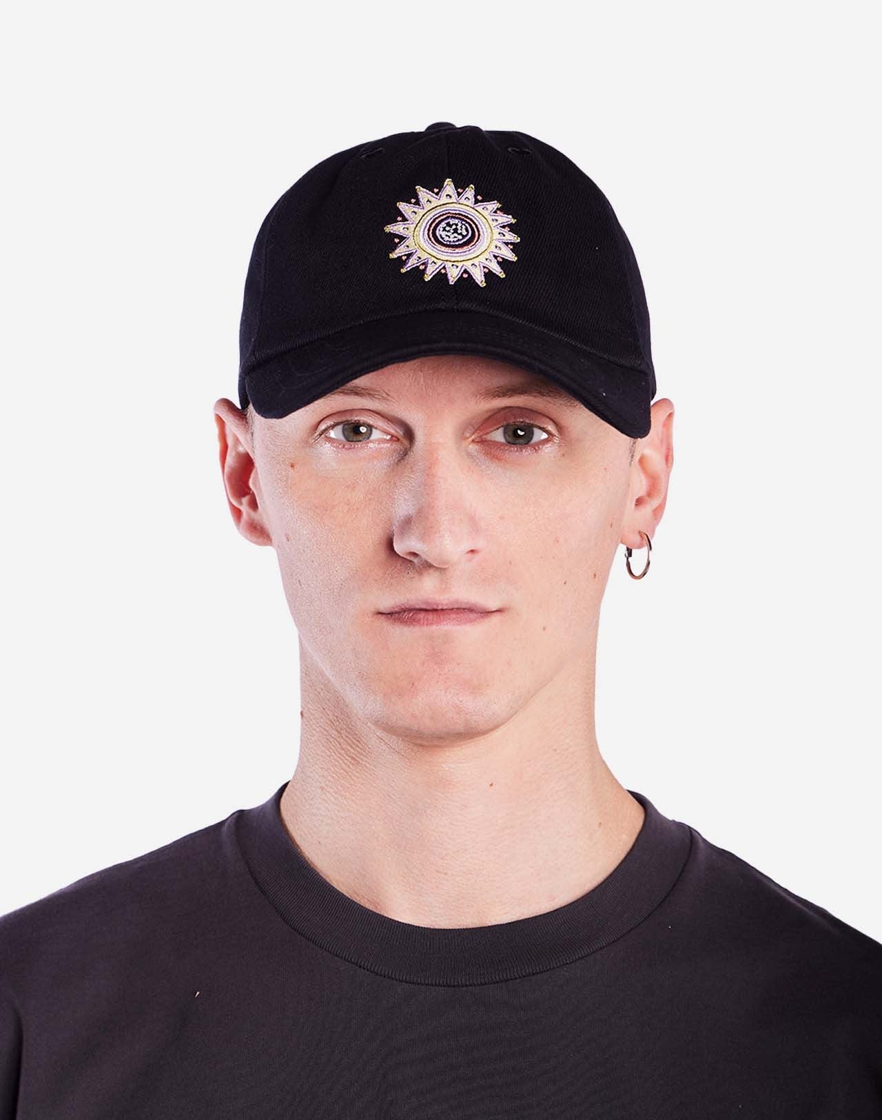 Casquette en coton biologique | noir "casquette six pannel sun king"
