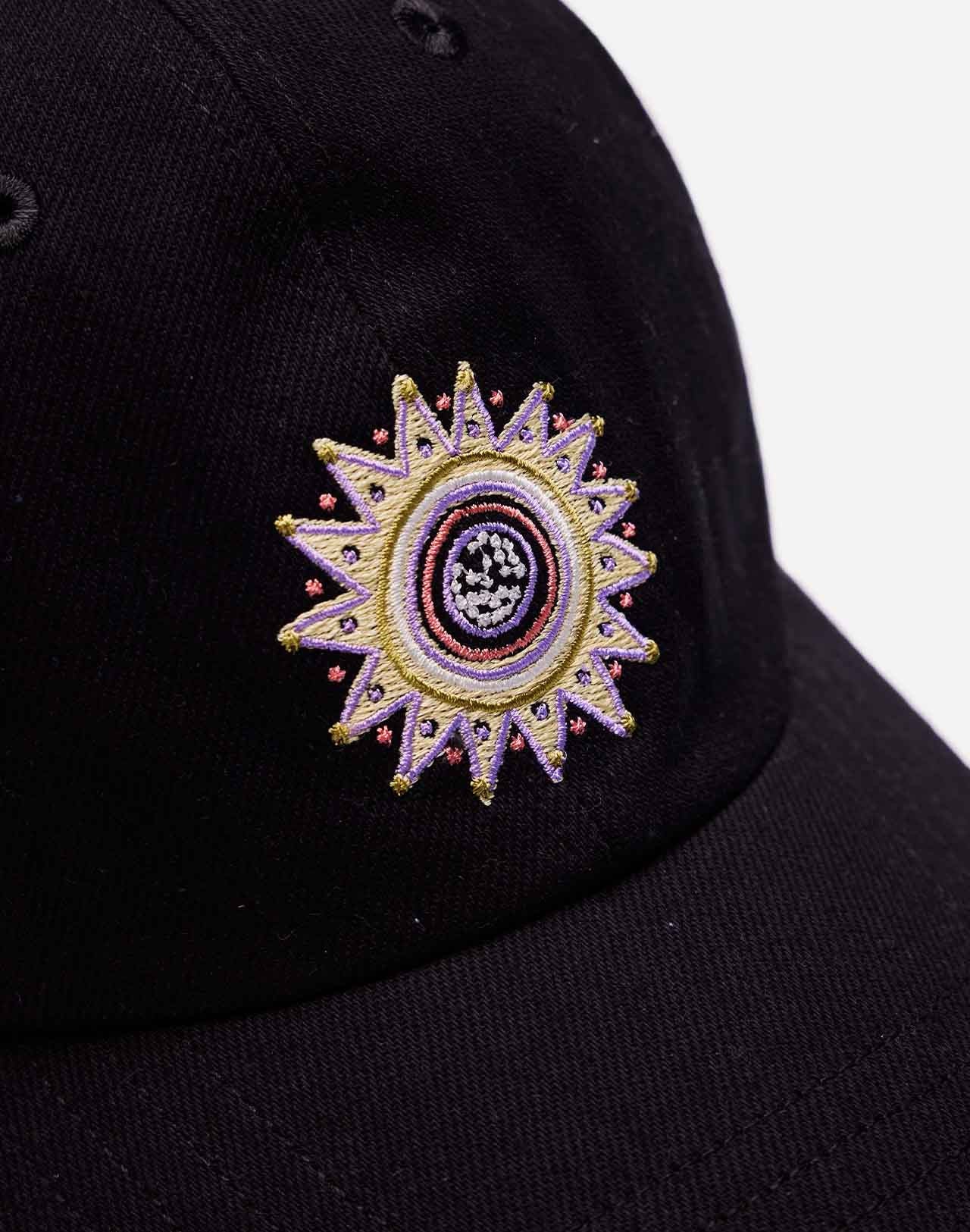 Casquette en coton biologique | noir "casquette six pannel sun king"