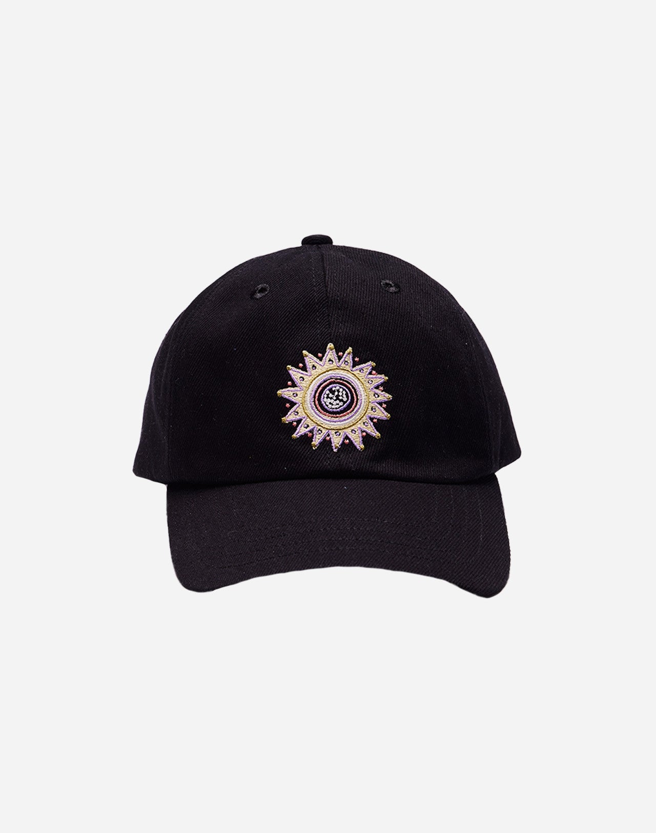 Casquette en coton biologique | noir "casquette six pannel sun king"