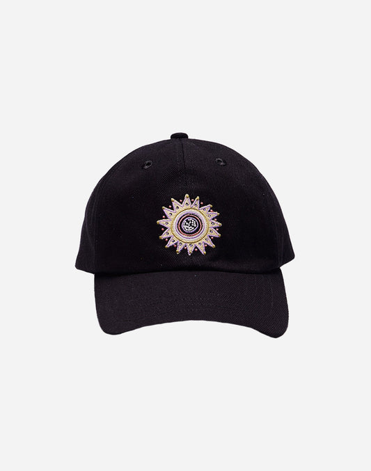 Casquette en coton biologique | noir "casquette six pannel sun king"