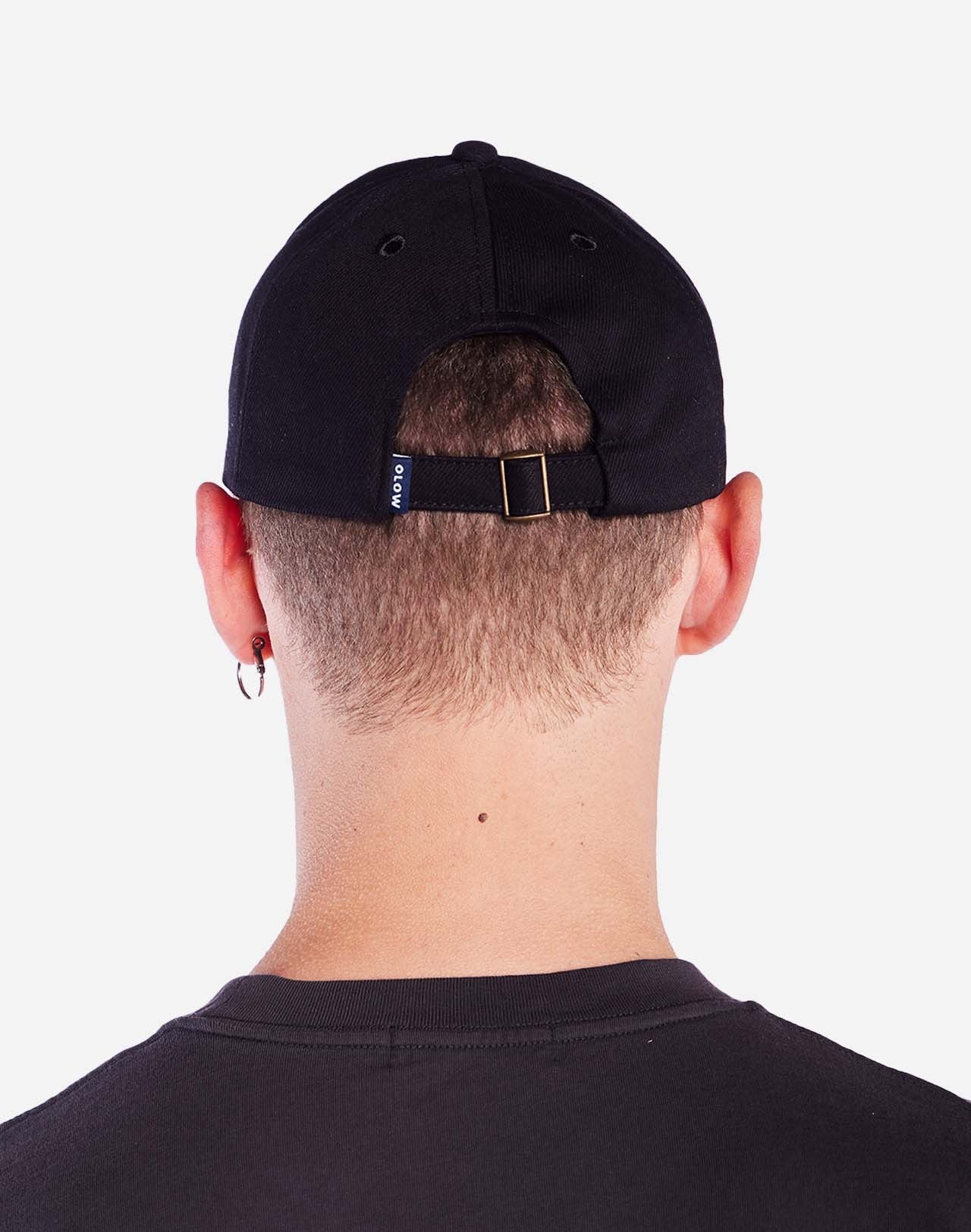 Casquette en coton biologique | noir "casquette six pannel sun king"