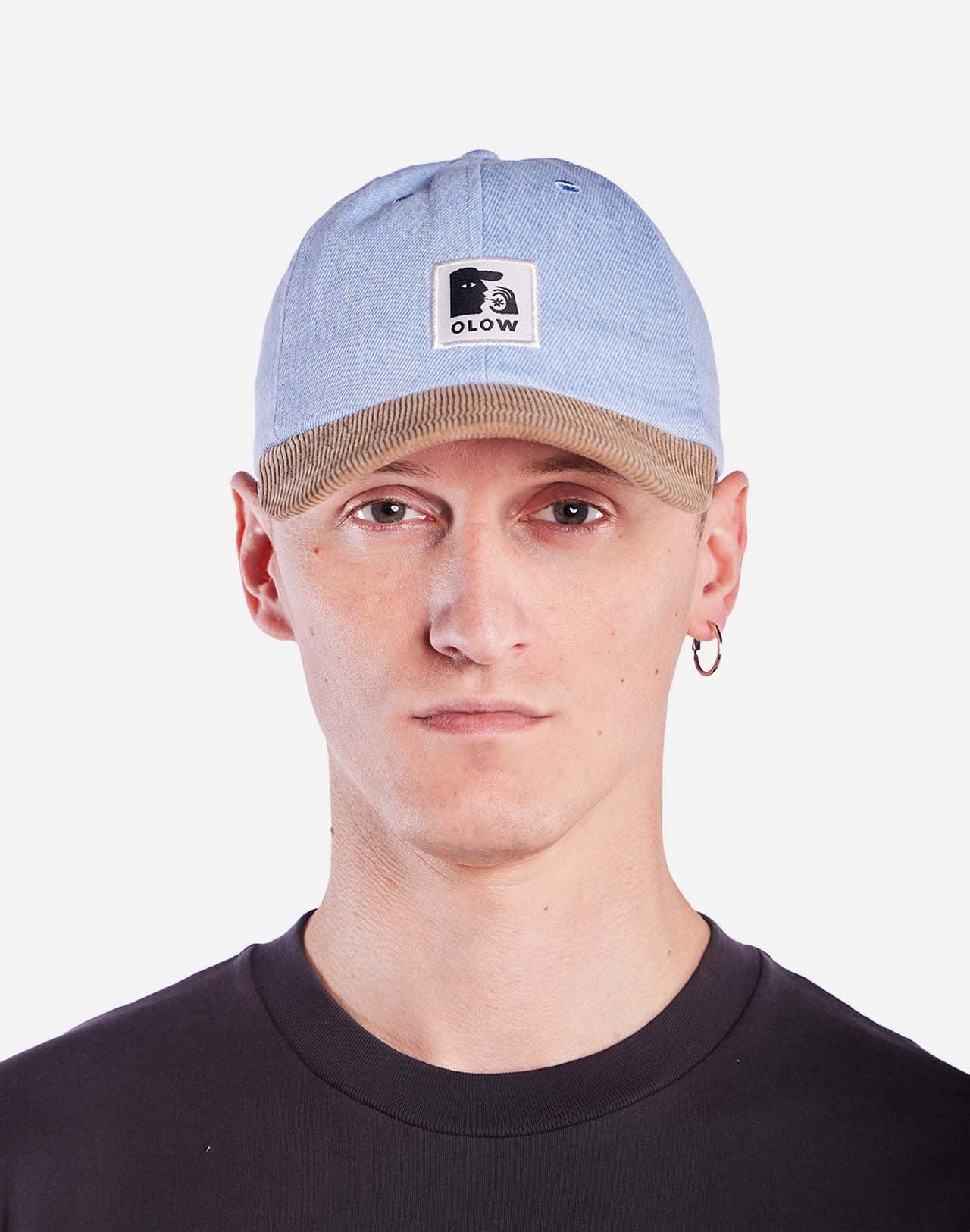 Casquette en coton bio | bleu "casquette six pannel stanton denim clair - light denim"