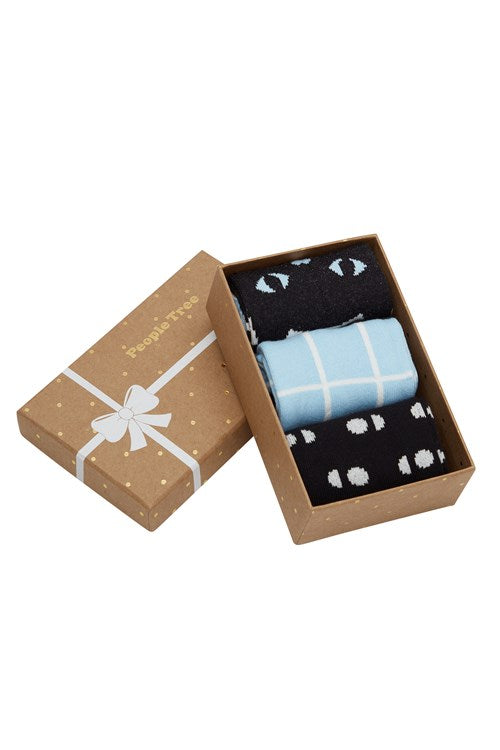Pack 3 paires de chaussettes en coton bio - cat