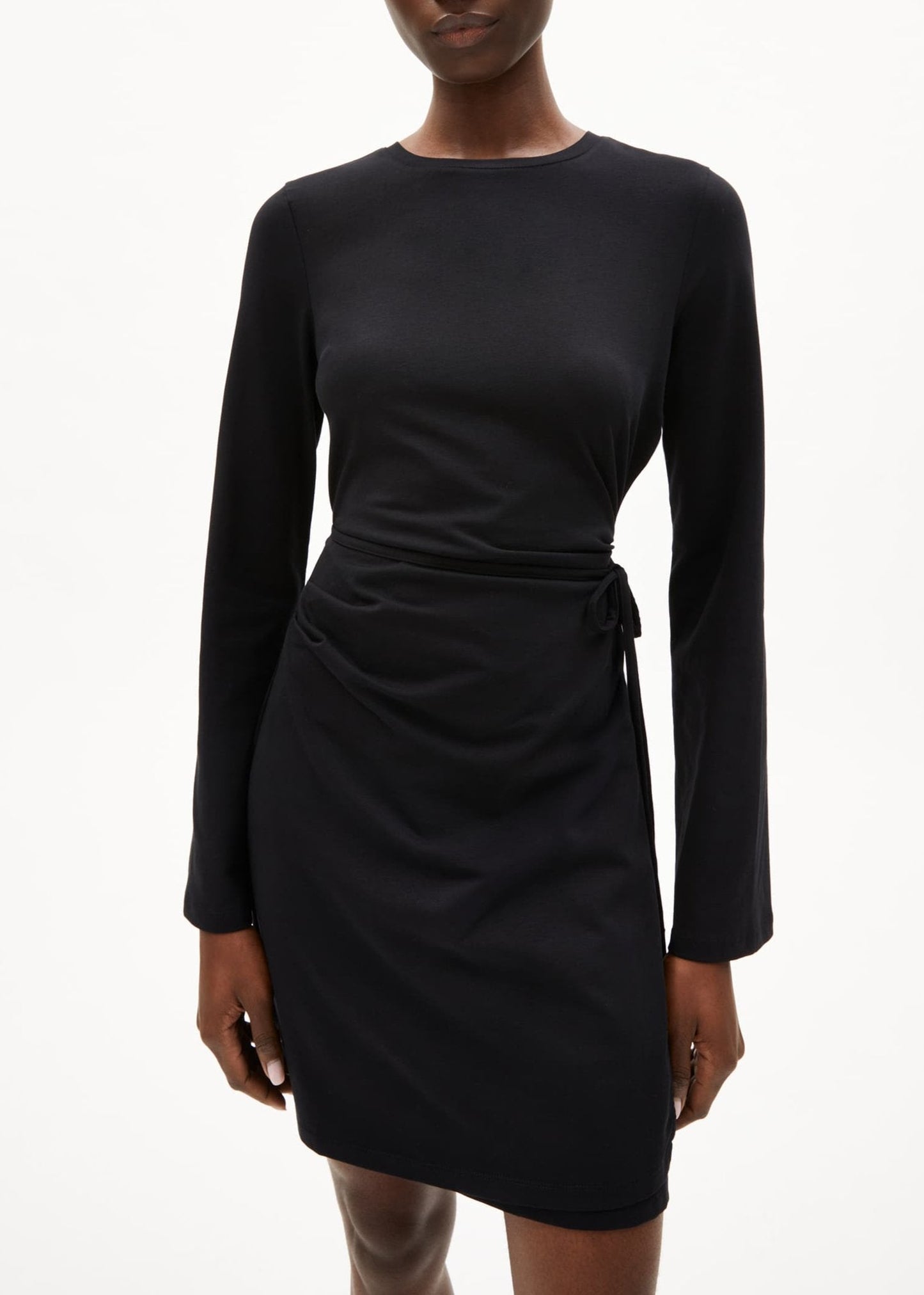 Robe en coton biologique | noir "ceetaa - black"