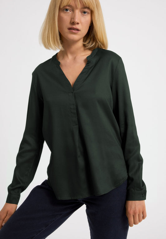 Blouse vert forêt en Lenzing  - CEYLAAN vintage green