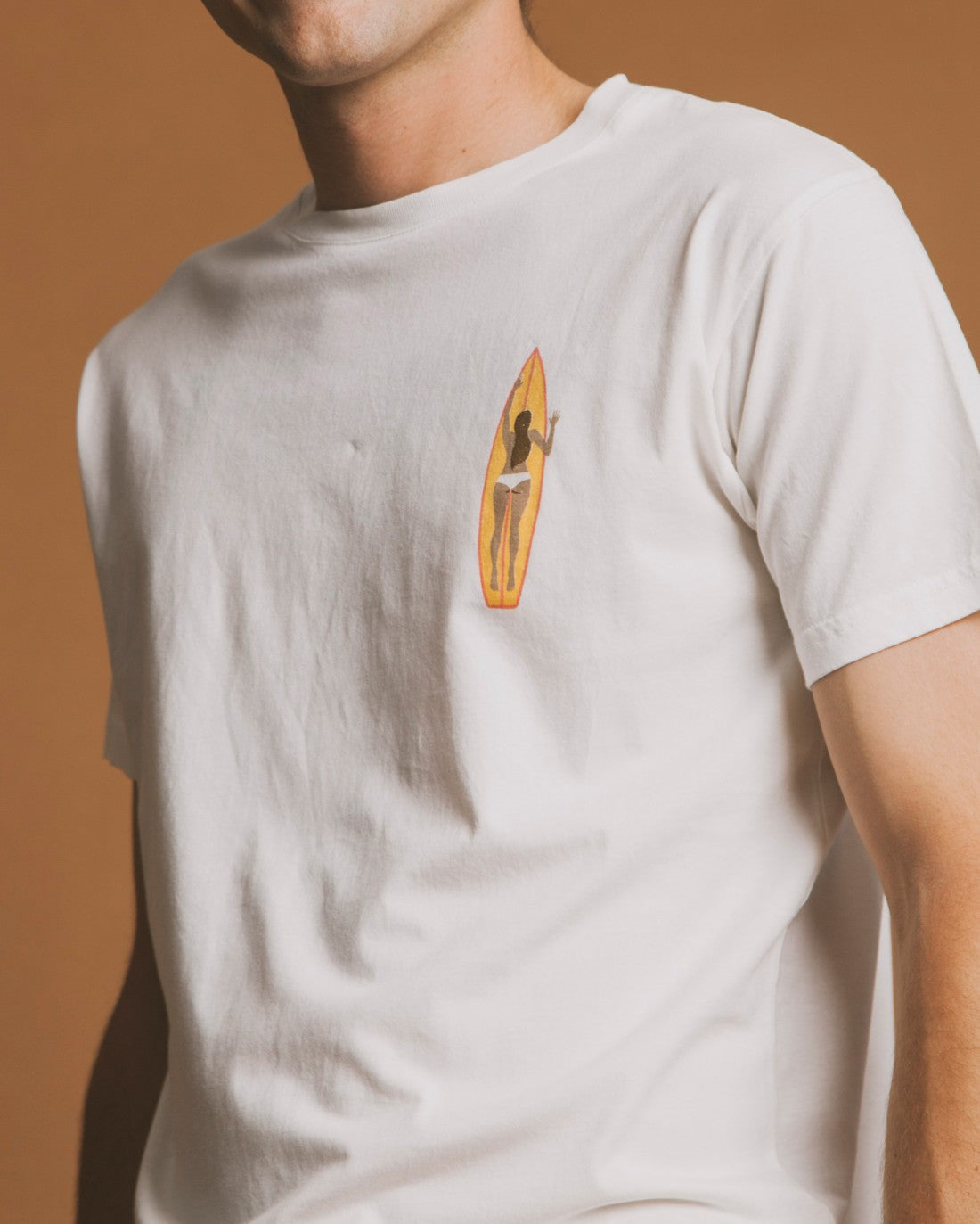 T-shirt blanc imprimé en coton bio - Ceylan