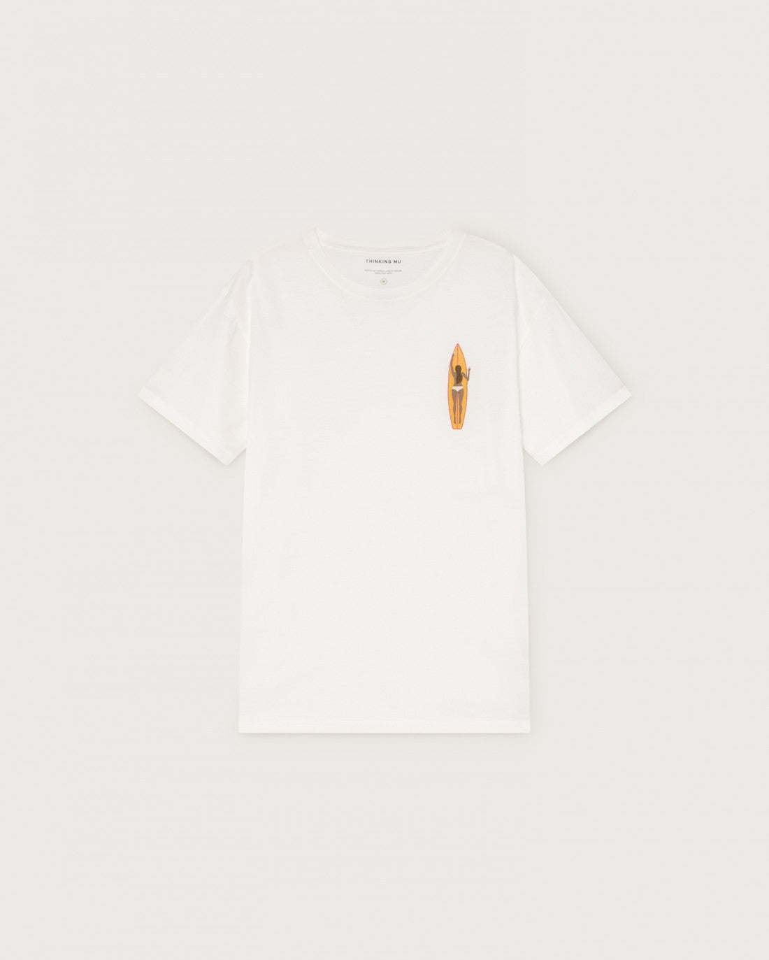 T-shirt blanc imprimé en coton bio - Ceylan