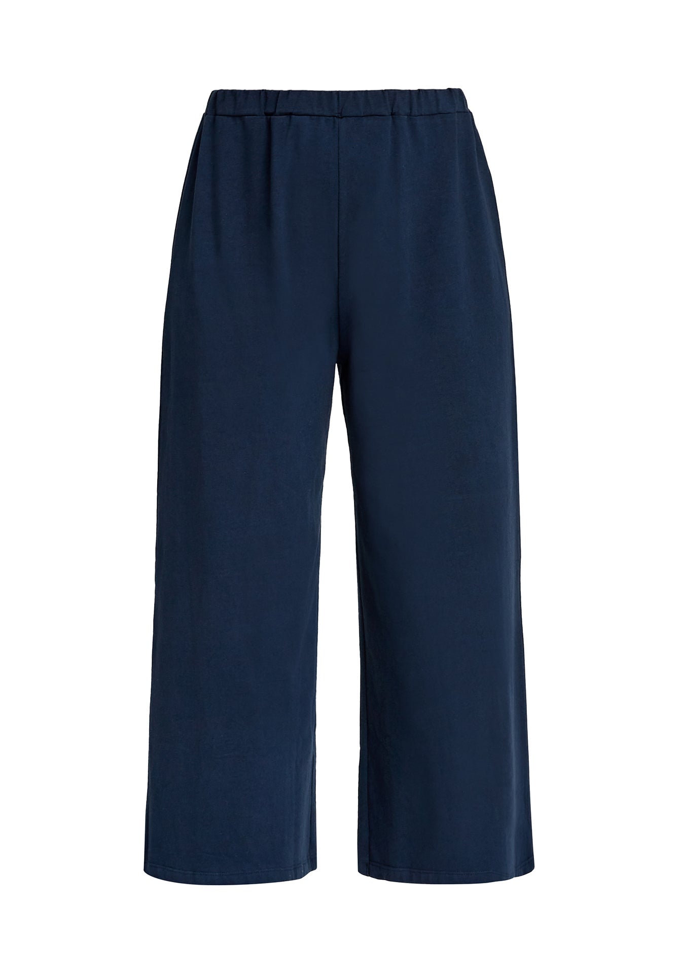 Pantalon large 3/4 marine en coton bio - chandre
