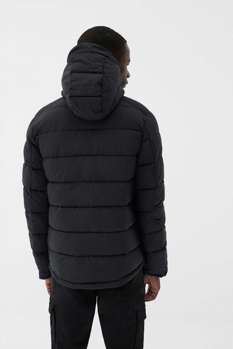 Doudoune à capuche noire en recyclé - Luke Kangaroo