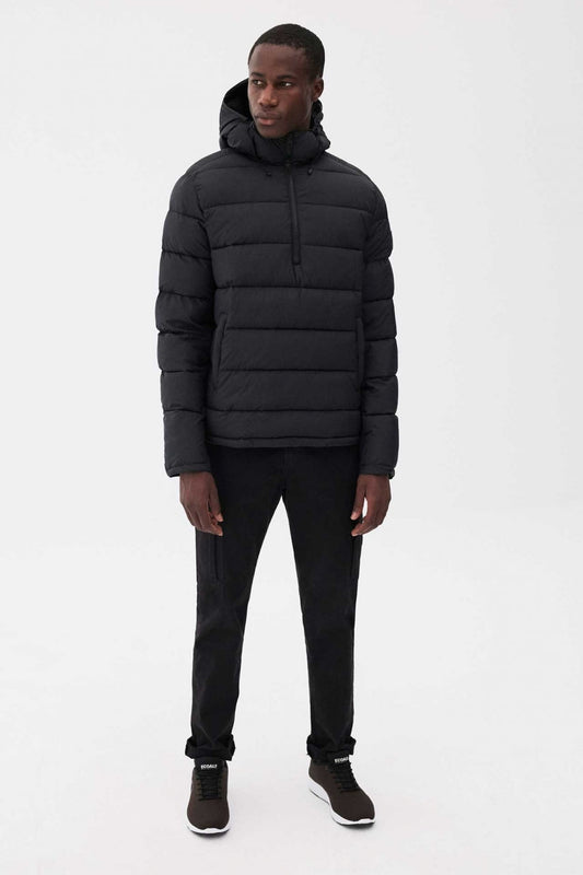 Doudoune à capuche noire en recyclé - Luke Kangaroo
