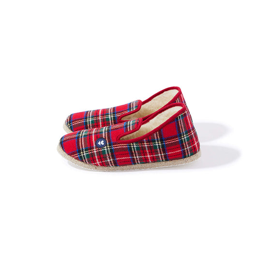 pantoufles en laine - rouge flamboyant