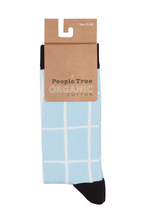Chaussettes à carreaux en coton bio