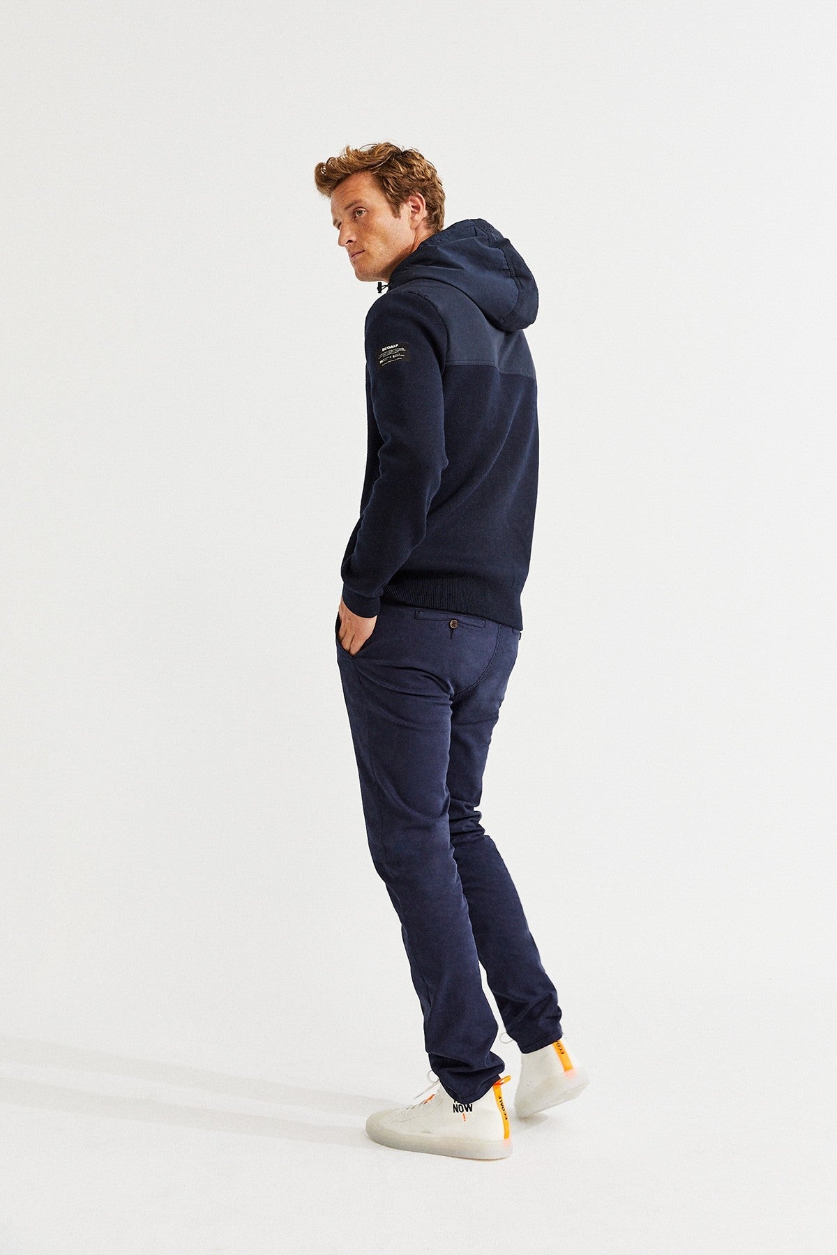 Veste bi-matière marine recyclée  - CHELSEA SWEATER