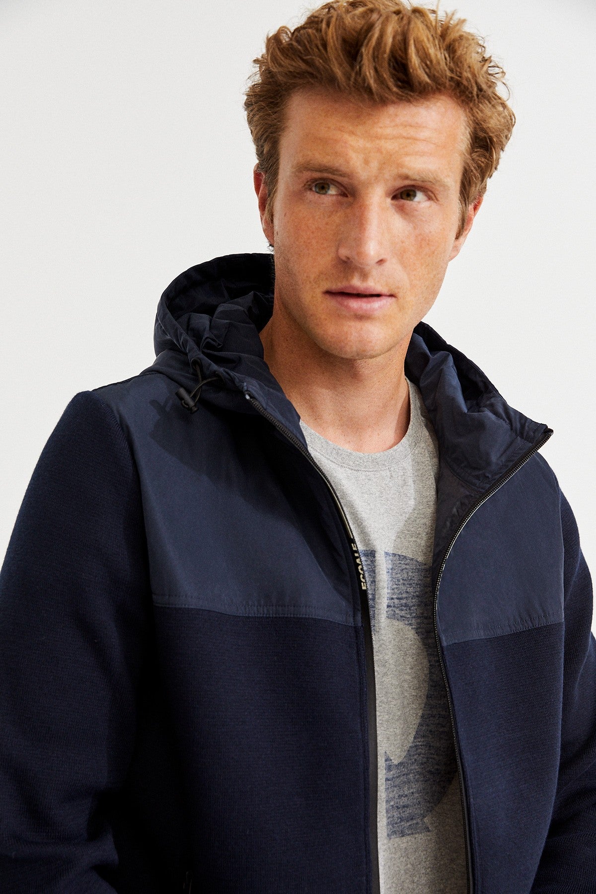 Veste bi-matière marine recyclée  - CHELSEA SWEATER