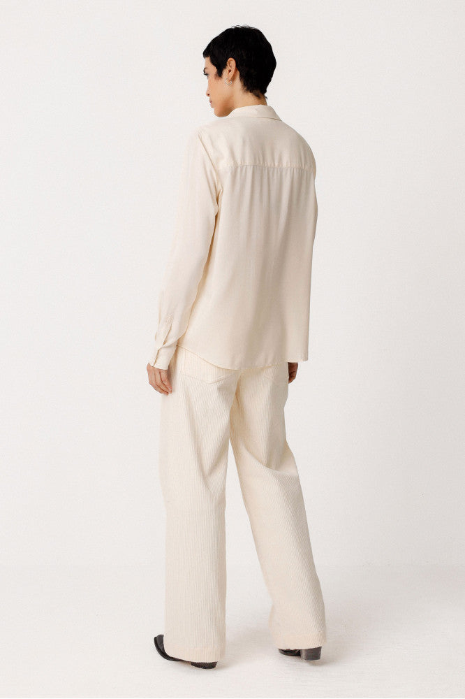 Chemise en ecovero | écru "camisa asun cream"