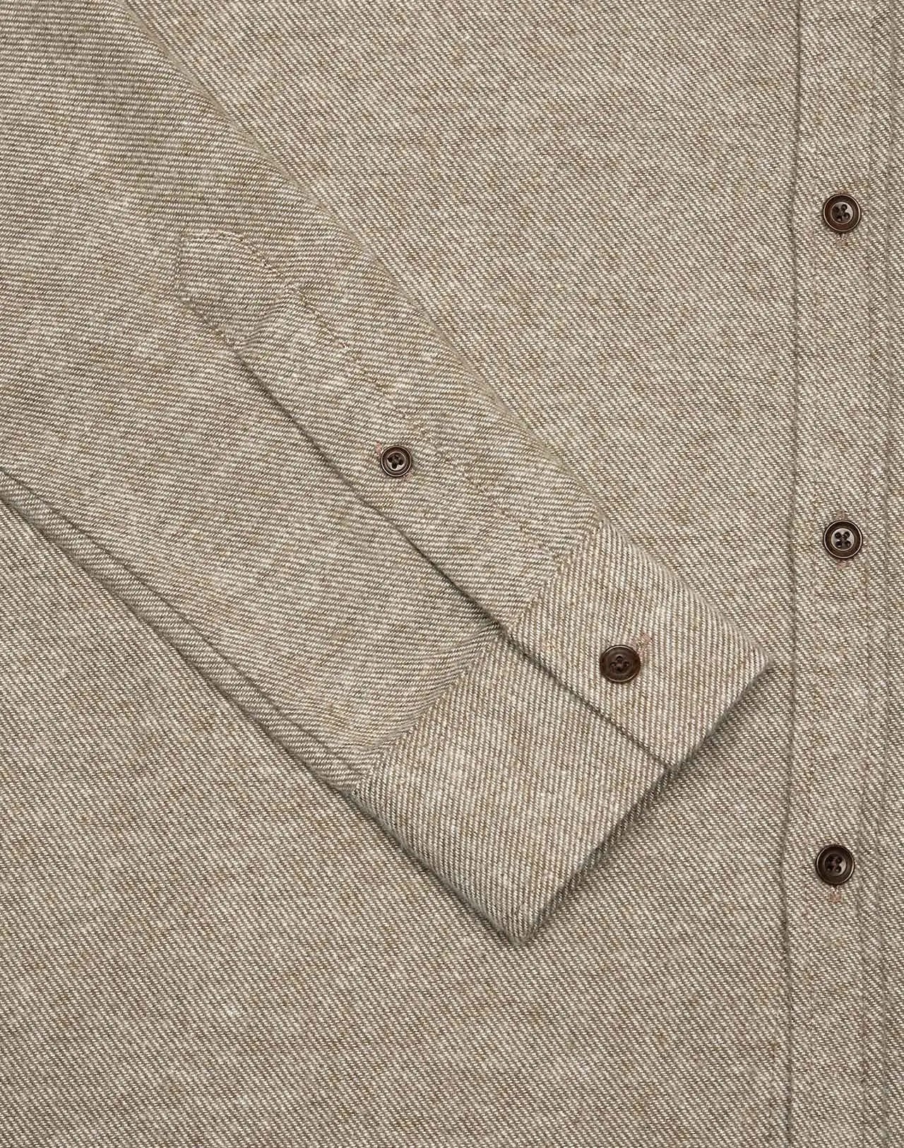 Chemise flanelle en coton bio | kaki "strato"