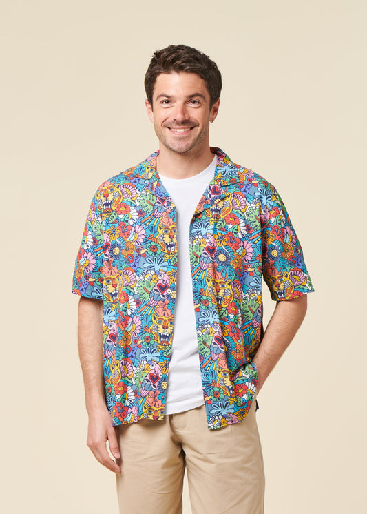 Chemise en viscose | multicolore "Asis percales tutti frutti aloha shirt - multicolor"