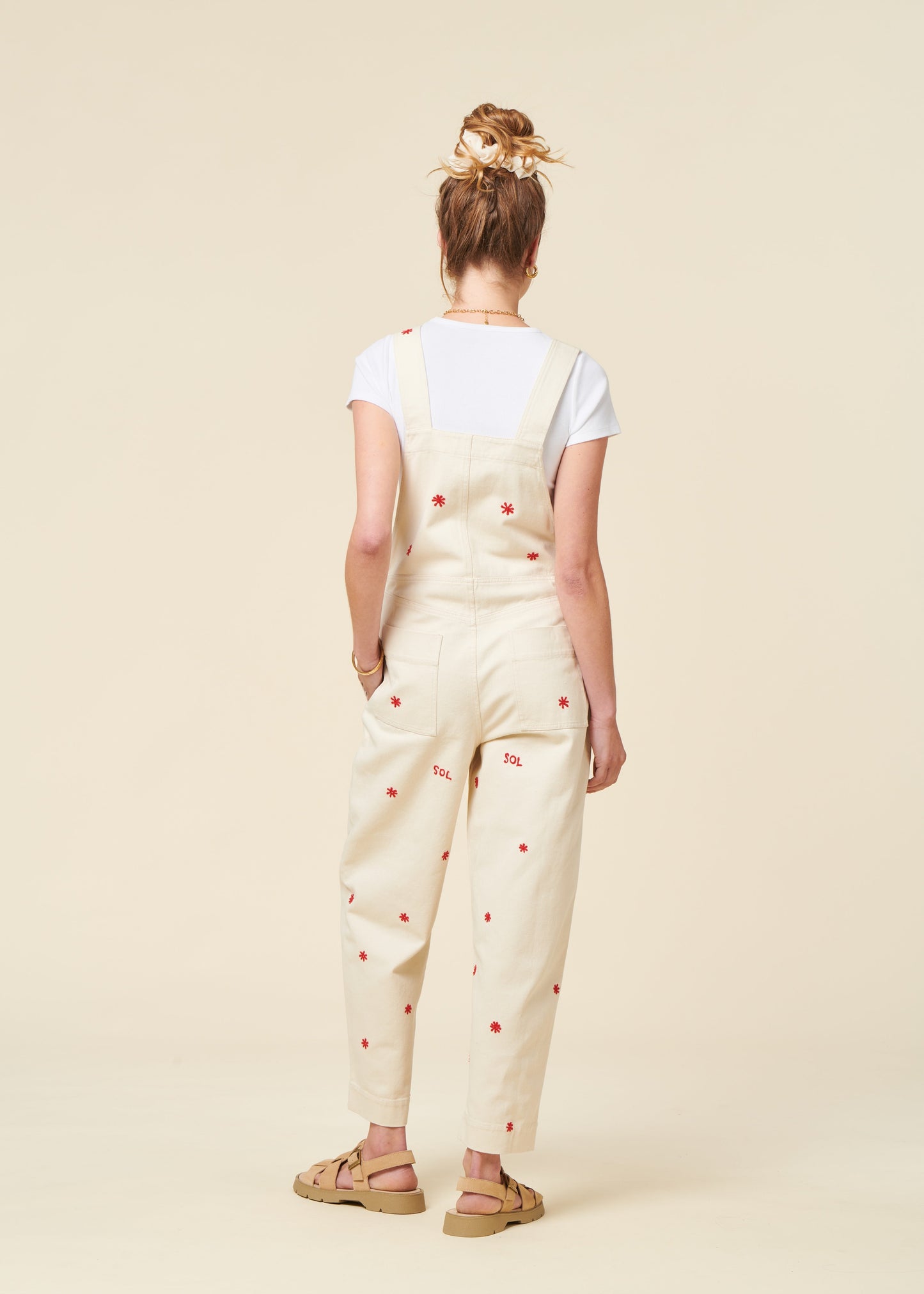 Salopette en coton bio | écru "Sol chain luz jumpsuit "