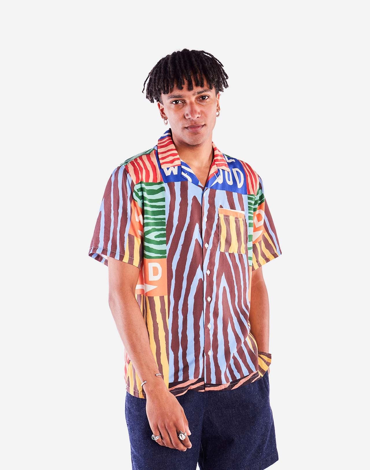 Chemise en tencel® (procédé Lyocell) | marron "Chemise aloha firewood - firewood"