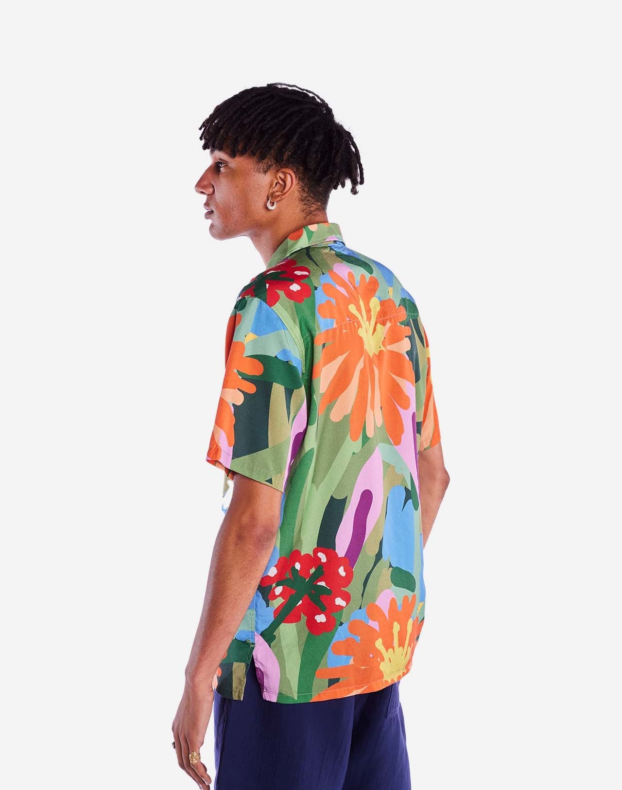 Chemise en tencel® (procédé Lyocell) | multicolore "Chemise aloha wildflowers - wildflowers"