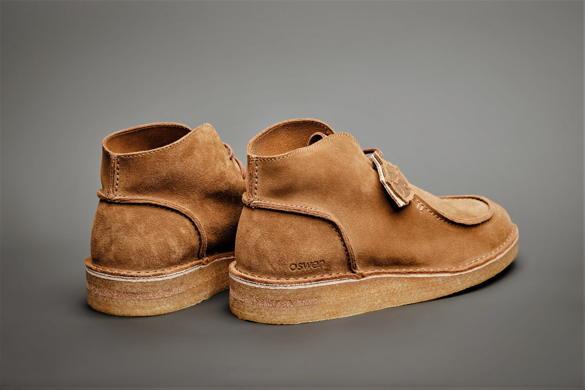 Bottine en daim certifié | camel "ewaldi suede - chestnut"