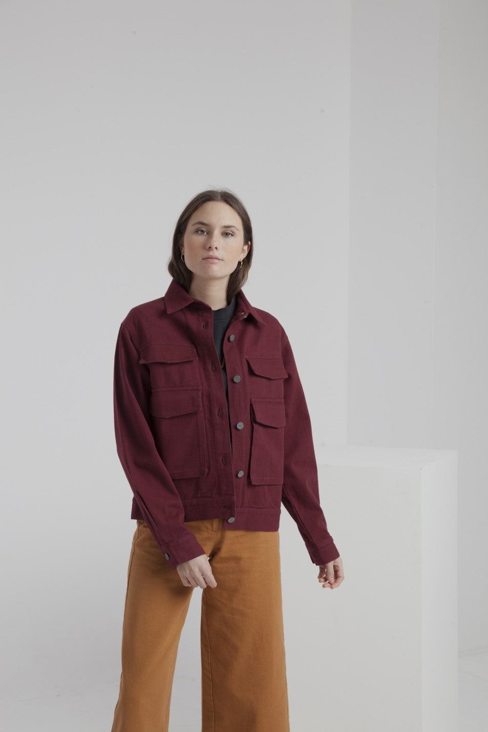Veste bordeaux en coton bio - Gypsy