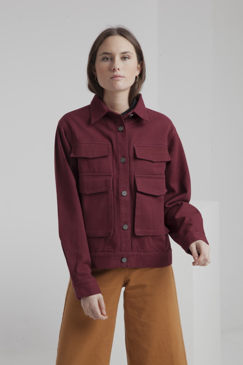 Veste bordeaux en coton bio - Gypsy