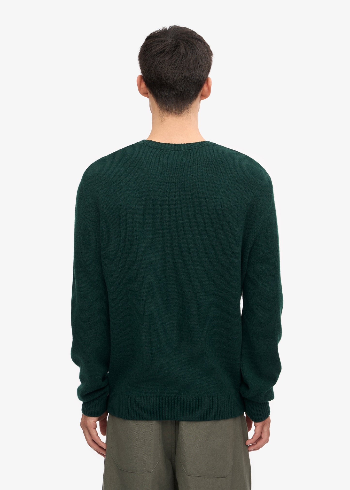 Pull vert en laine mérinos recyclée - emerald green