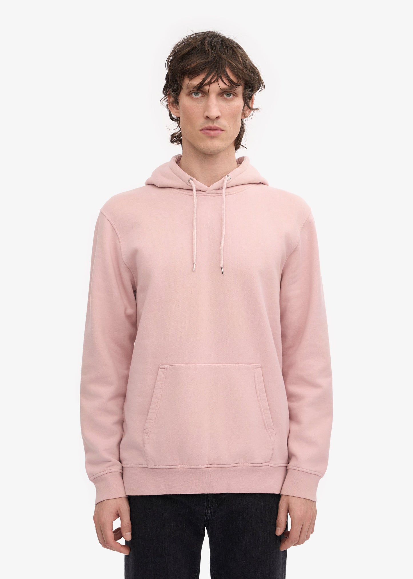 Sweat à capuche en coton bio | rose 'Faded pink'