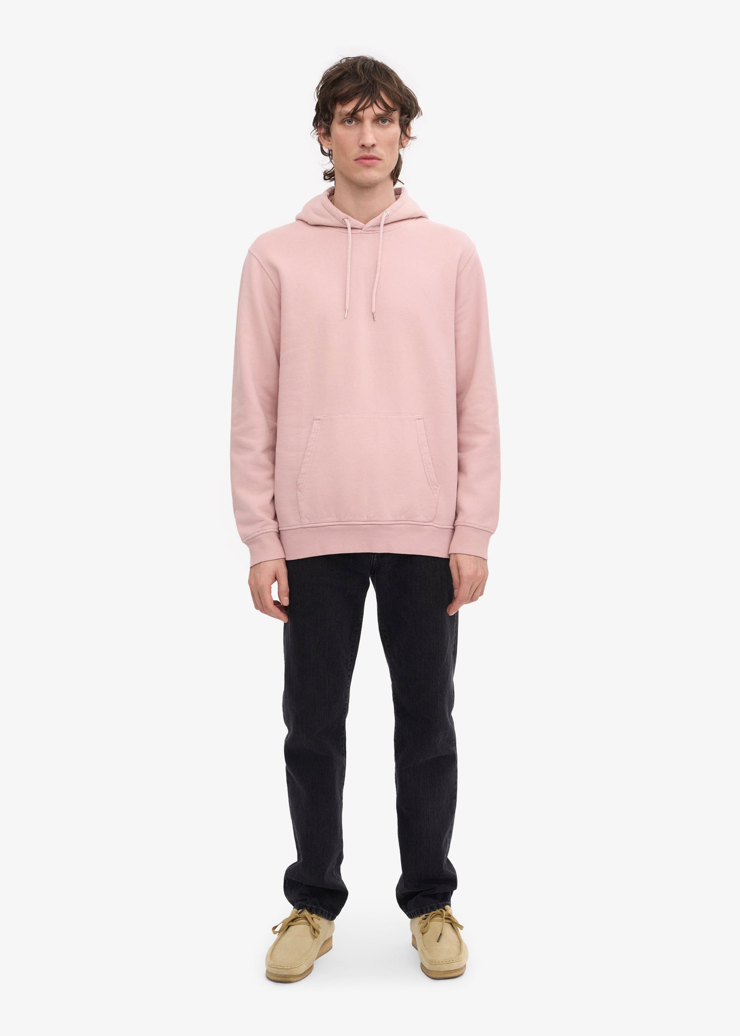 Sweat à capuche en coton bio | rose 'Faded pink'